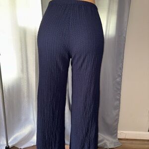See You Monday Dark Blue Wide Leg Pants